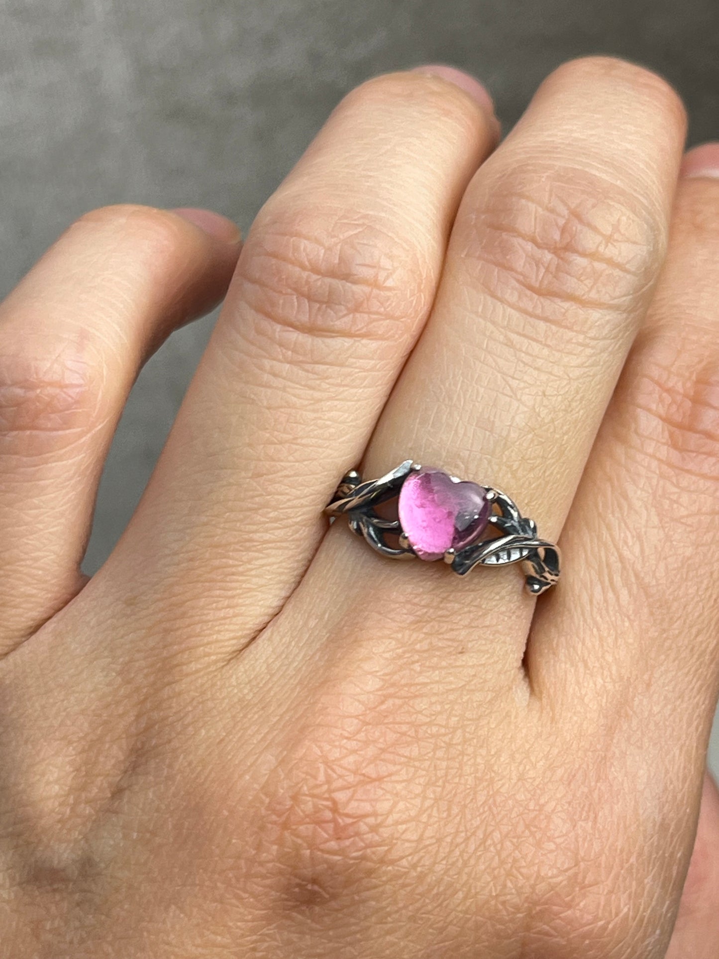 Ring med Rosa Turmalin i 925 sterling sølv