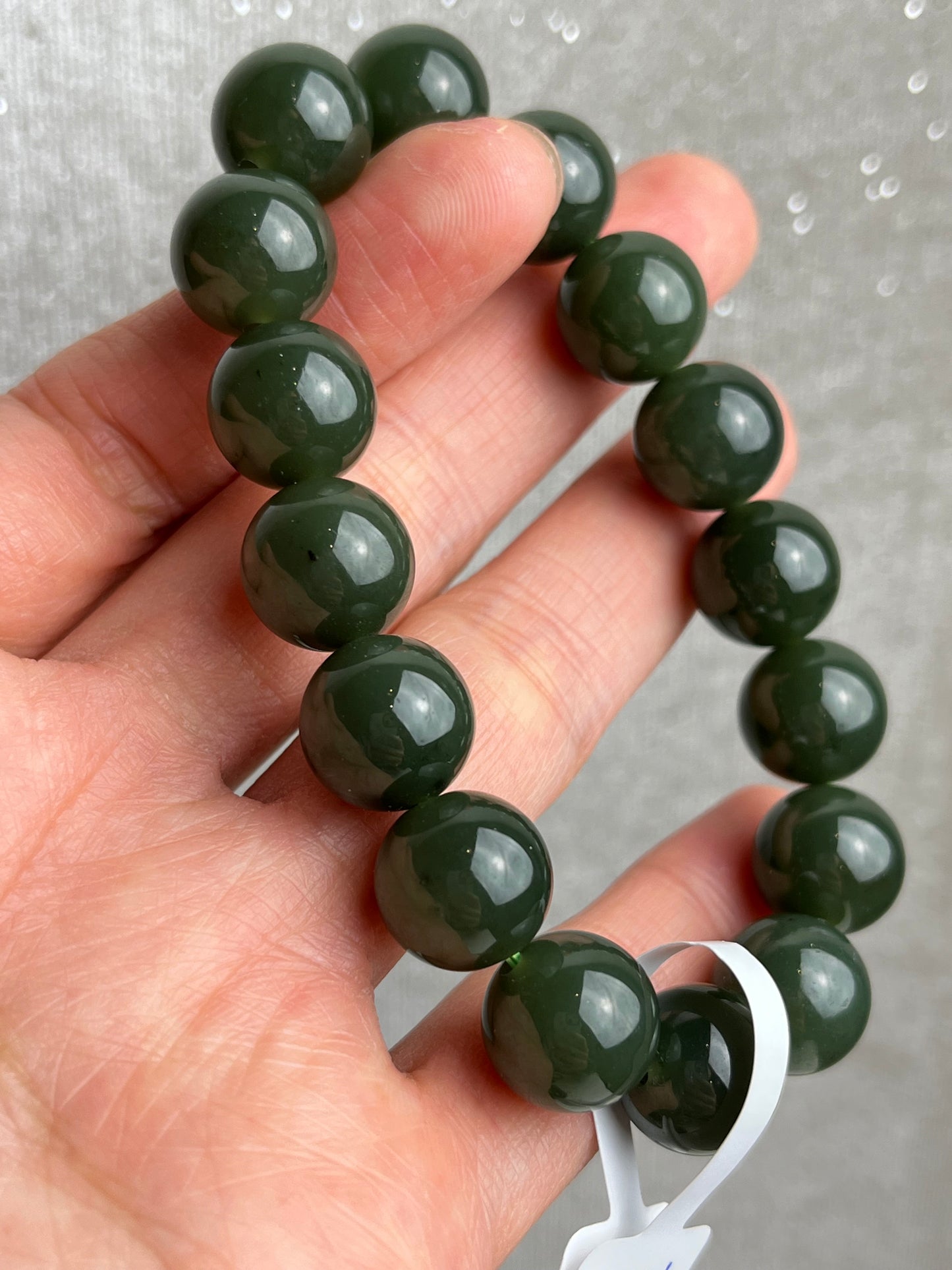 Grønn Jade, Nefritt armbånd 12mm+