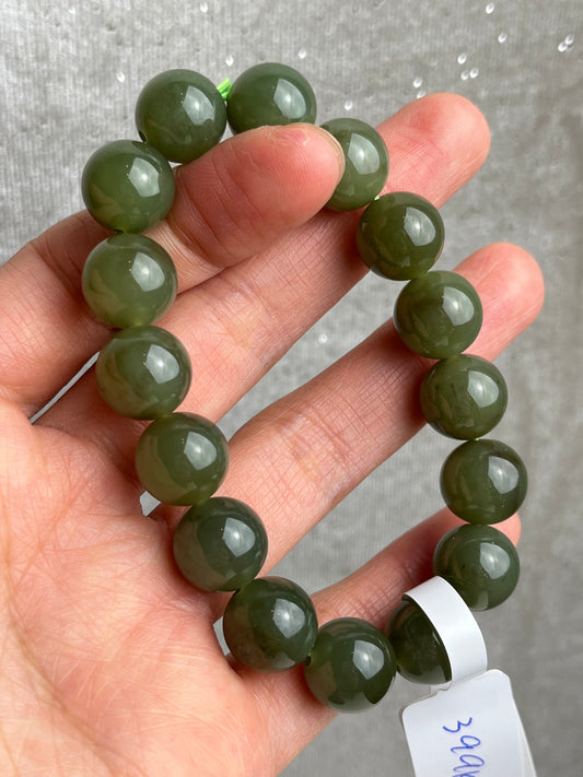 Grønn Jade, Nefritt armbånd 12mm+