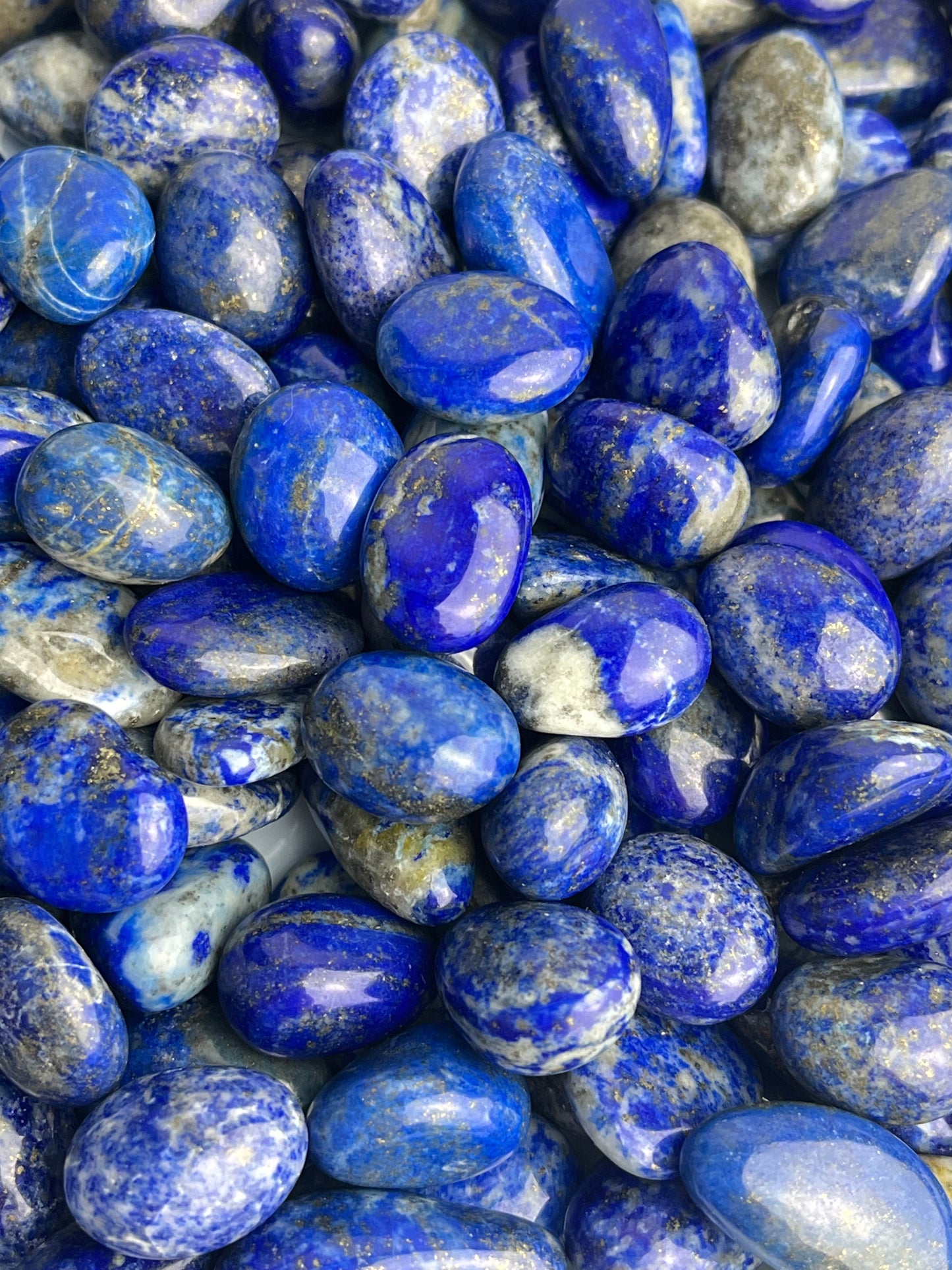 Lapis lazuli tromlet 15-35mm