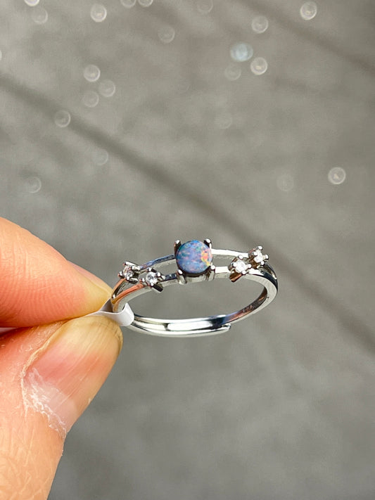 Ring med Opal i 925 sterling sølv (fra Australia)