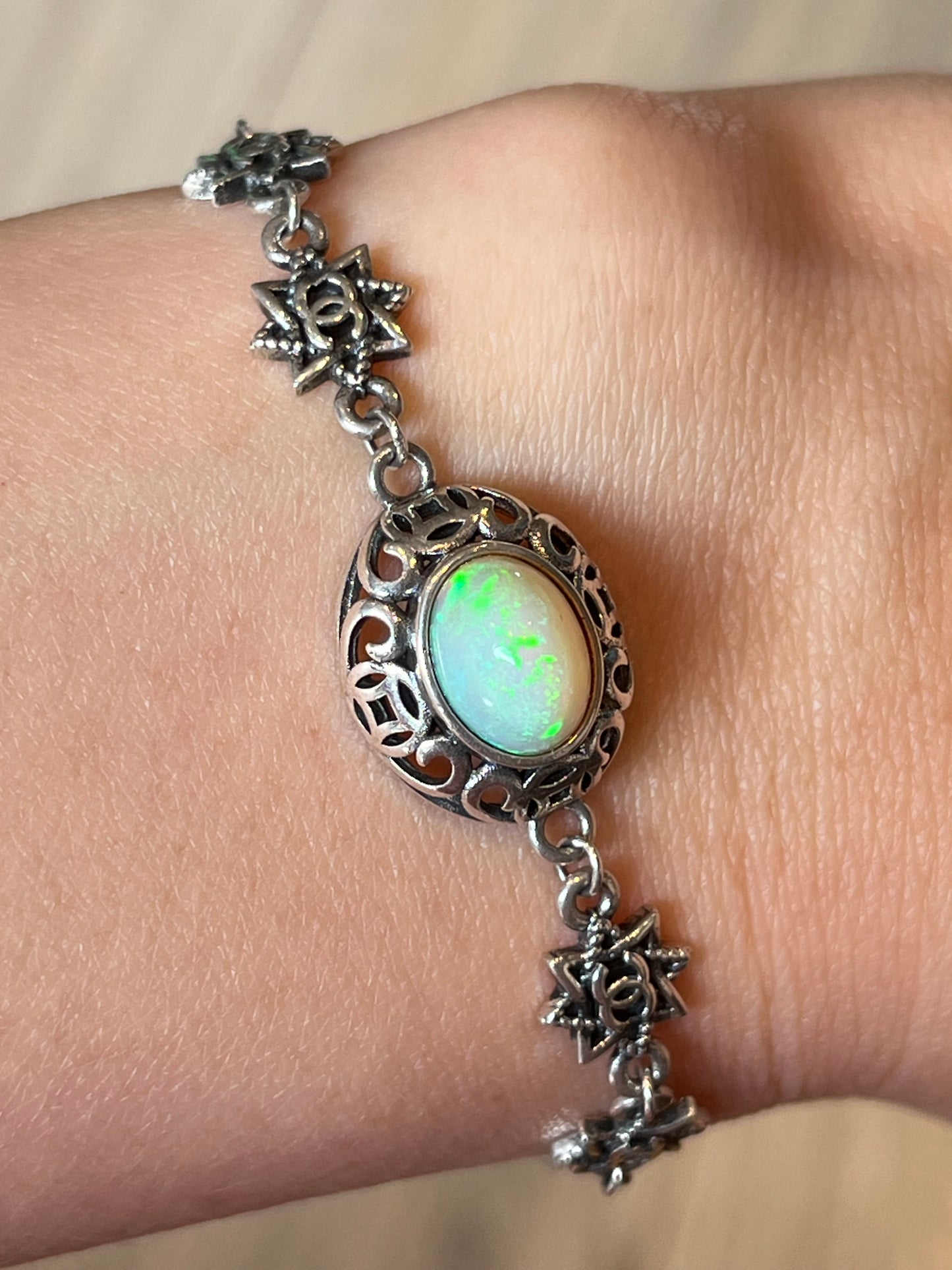 Opal armbånd  i 925 sterling sølv