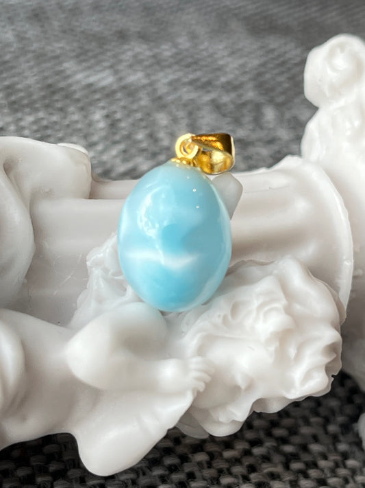 Larimar anheng i 925 sterling sølv