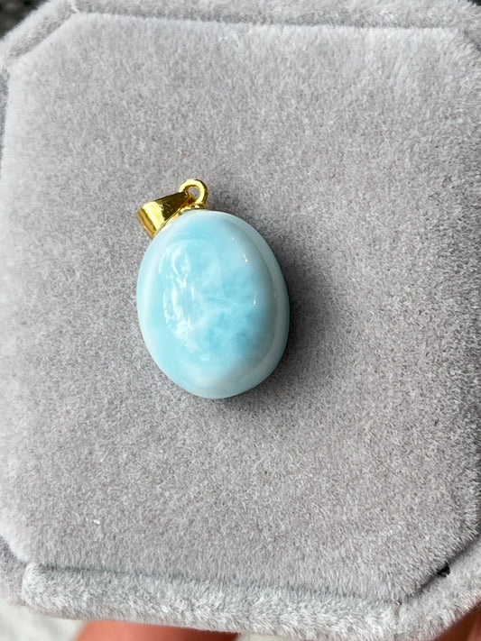 Larimar anheng i 925 sterling sølv