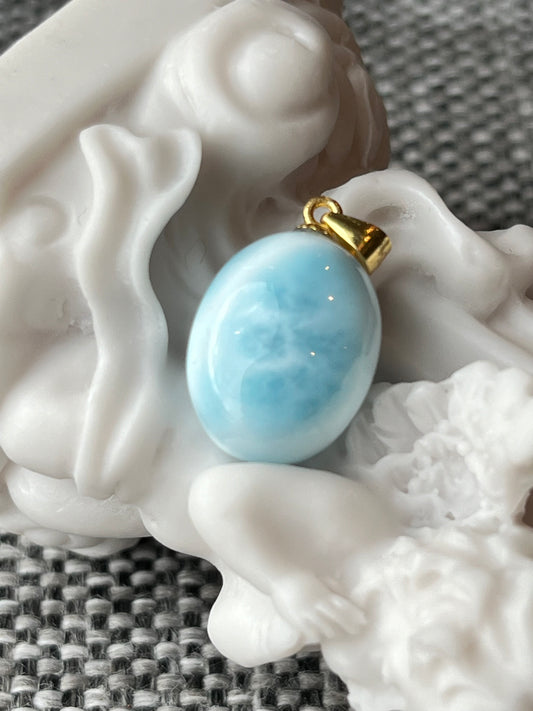 Larimar anheng i 925 sterling sølv