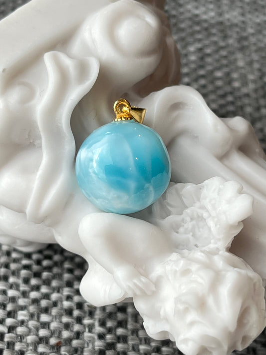 Larimar anheng i 925 sterling sølv