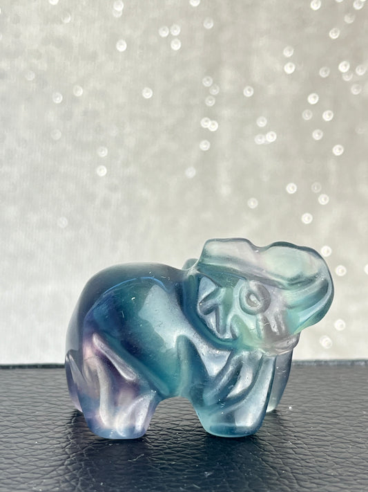 Regnbue Fluoritt Elefant