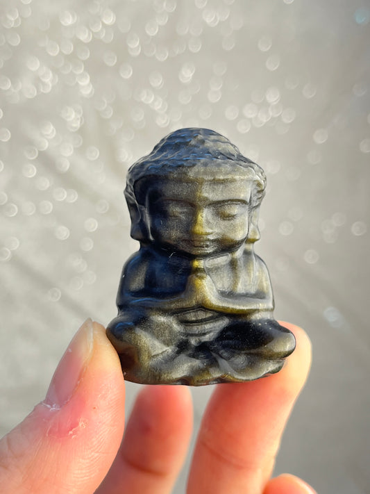 Gull obsidian Buddha