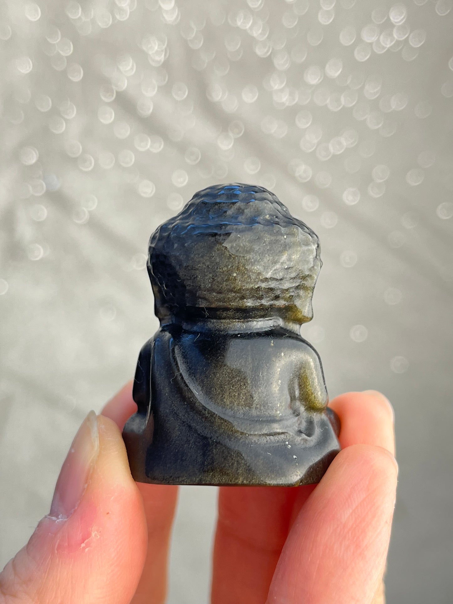 Gull obsidian Buddha