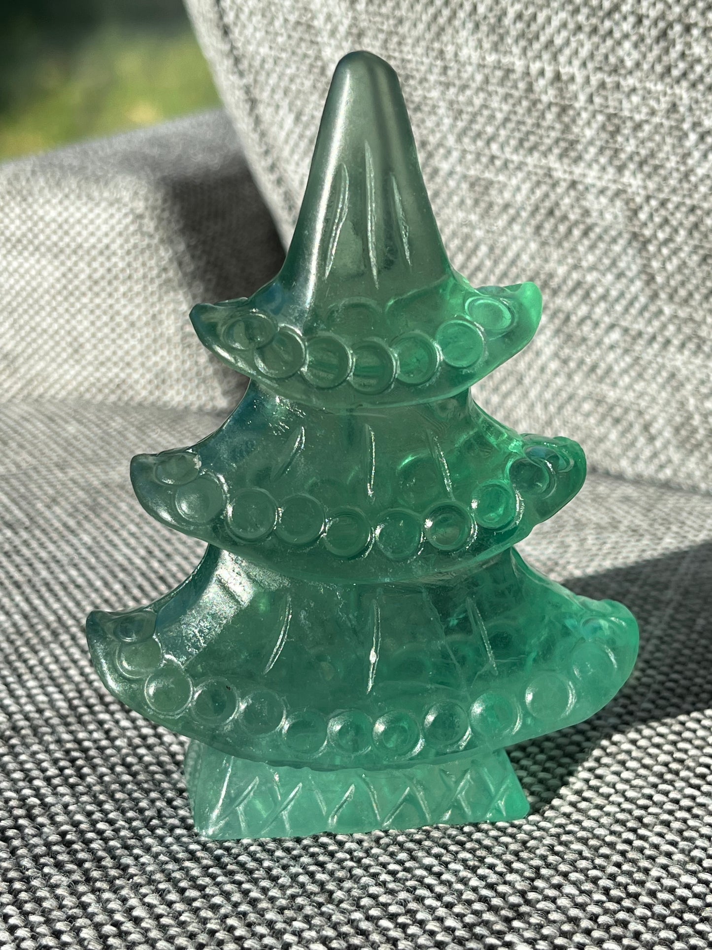 Grønn Fluoritt Juletre 9.4cm