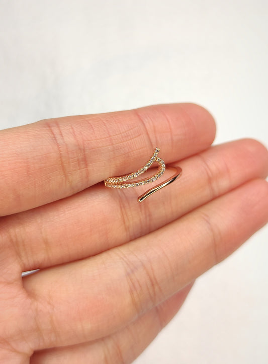 Gull zirkon ring